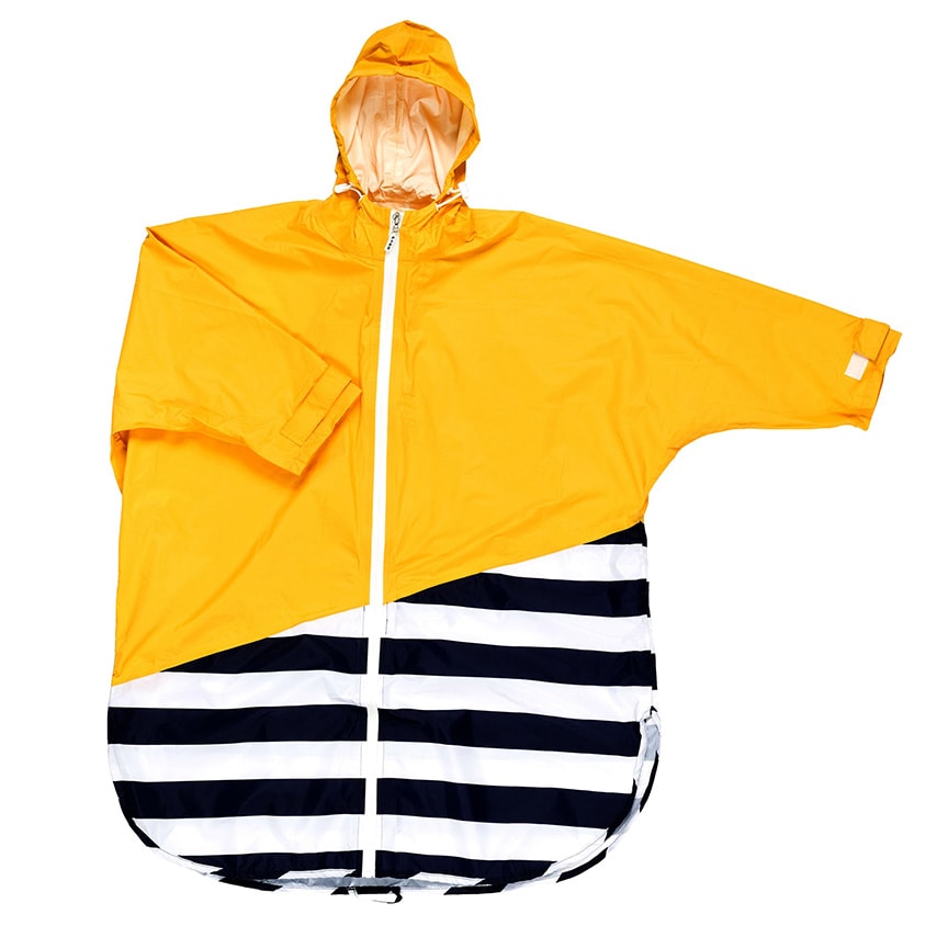 PORD Rainwear Kids130 Yellow x Navy Border